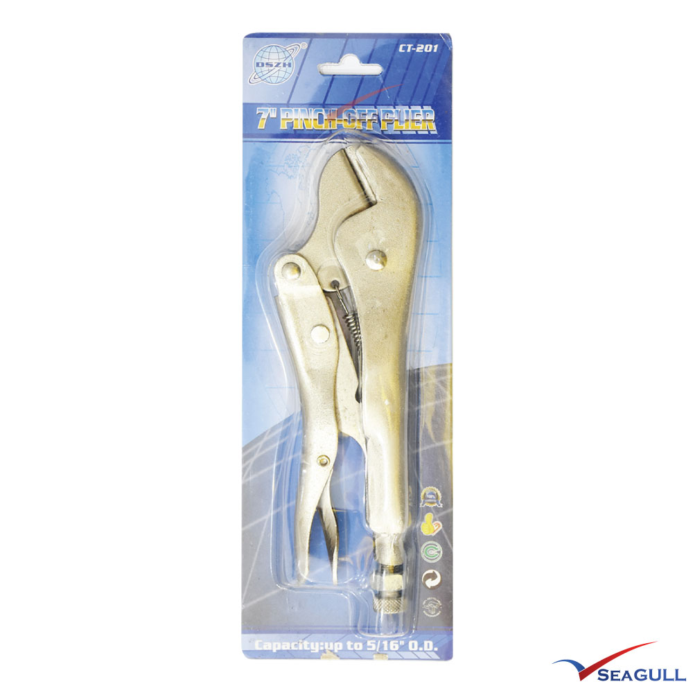 Locking Pliers, Straight Jaw Pinch Off Pliers Tool, CT-201 C45 Steel