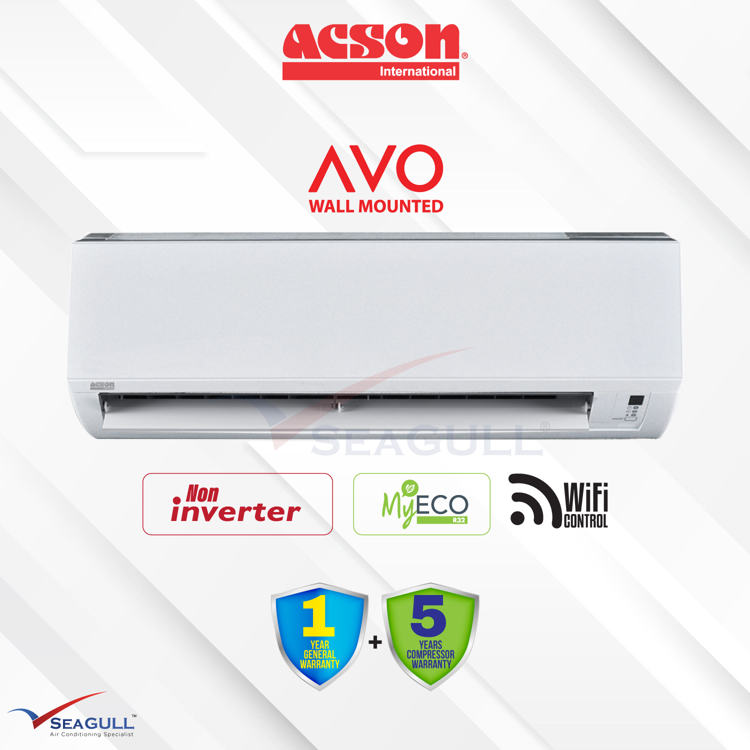 Wi Fi Acson Avo Series Wall Mounted R32 Non Inverter 2 0hp Aircon