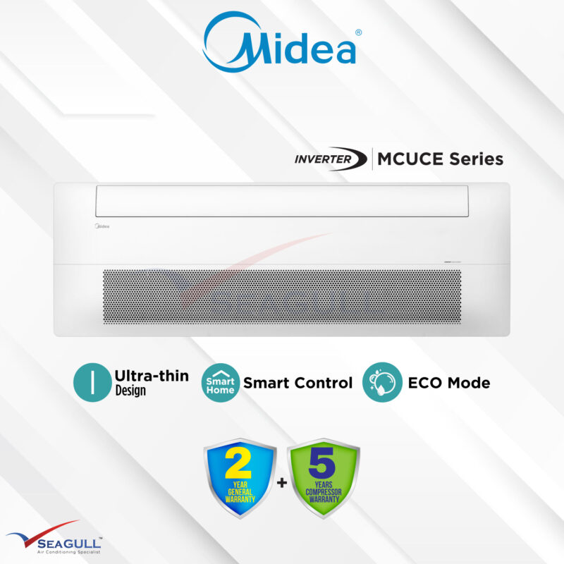 Midea MCUCE Series 1 Way Ceiling Cassette Inverter R32 2.5HP