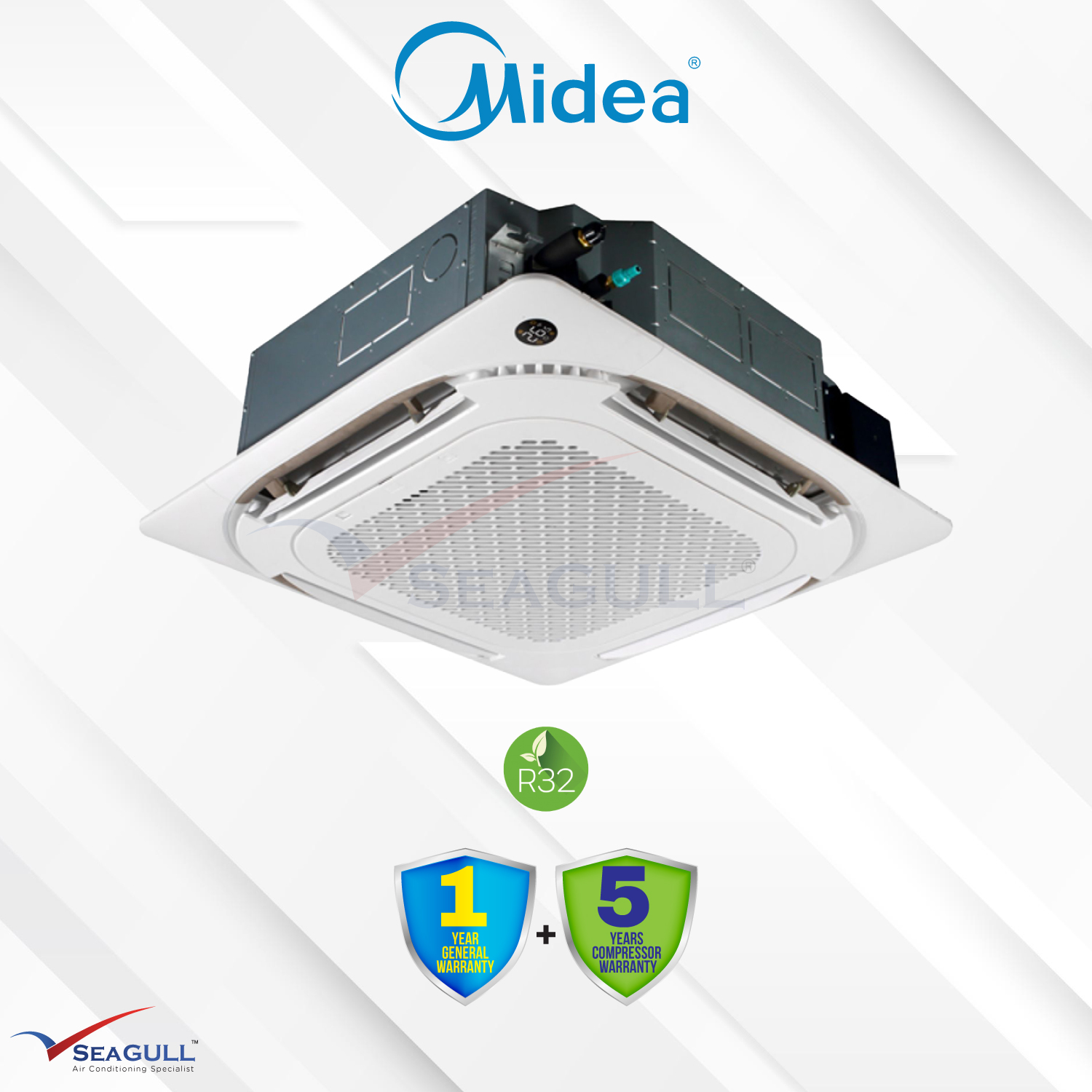 Midea Four-way Ceiling Cassette Non-Inverter MCDX-18CRN8 R32 2.0HP