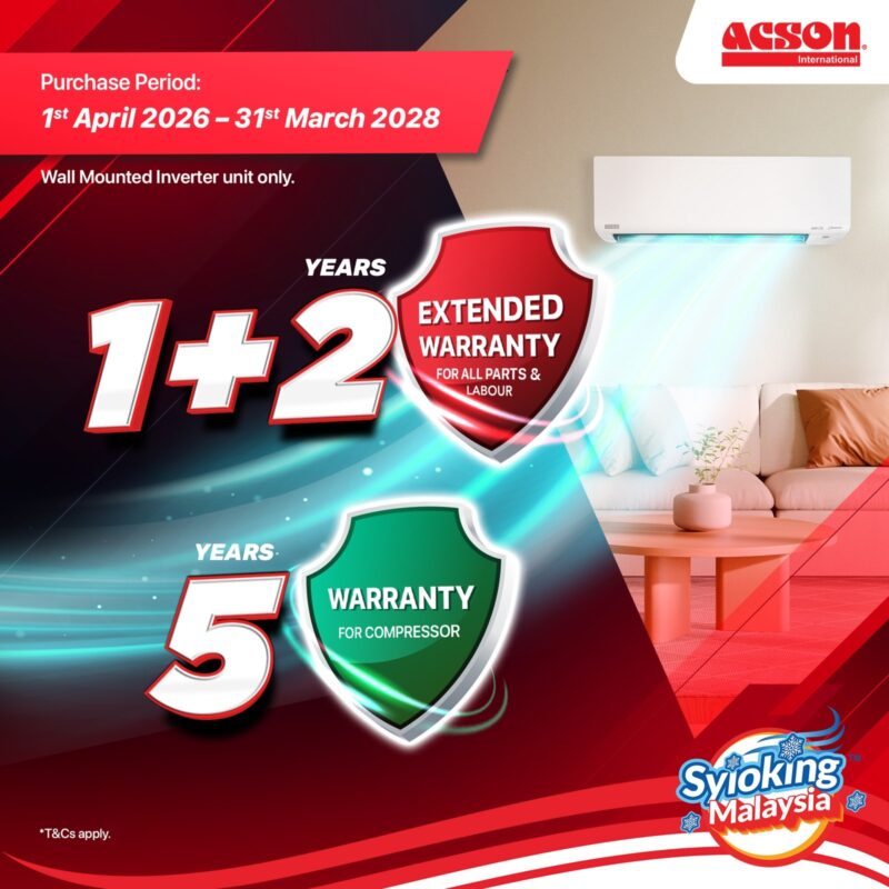 (Wi-Fi) Acson Avory Premium Series Inverter A3WMY15APF R32 1.5HP - Image 2