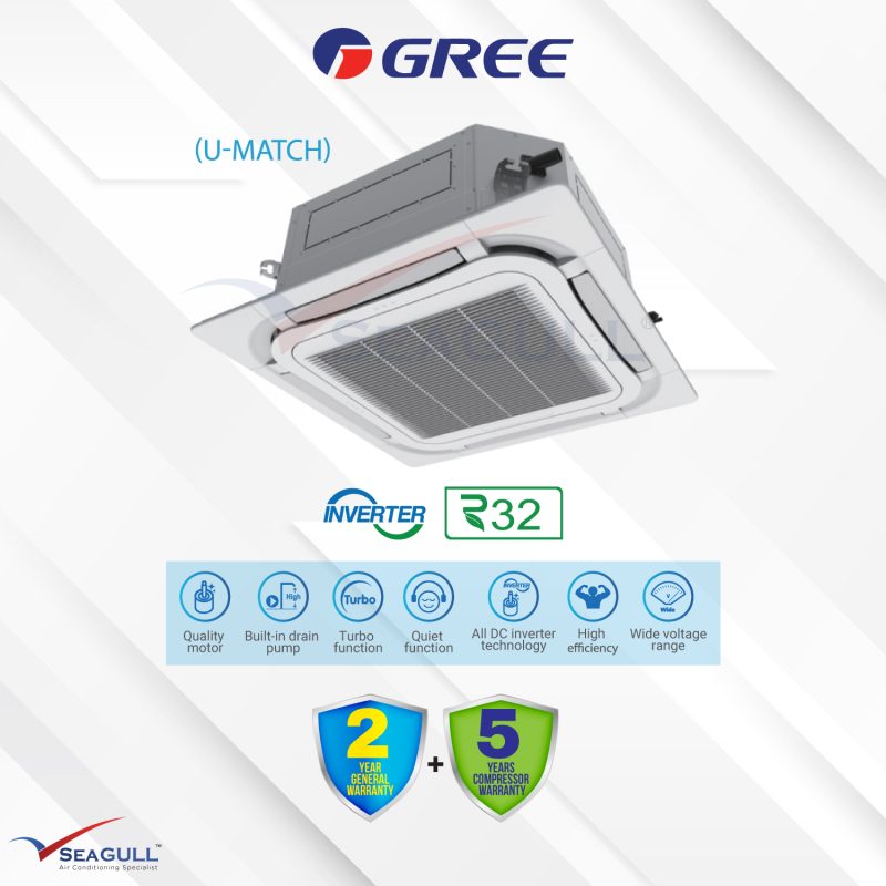 Gree Ceiling Cassette GKC(42)ECXH Inverter R32 4.5HP