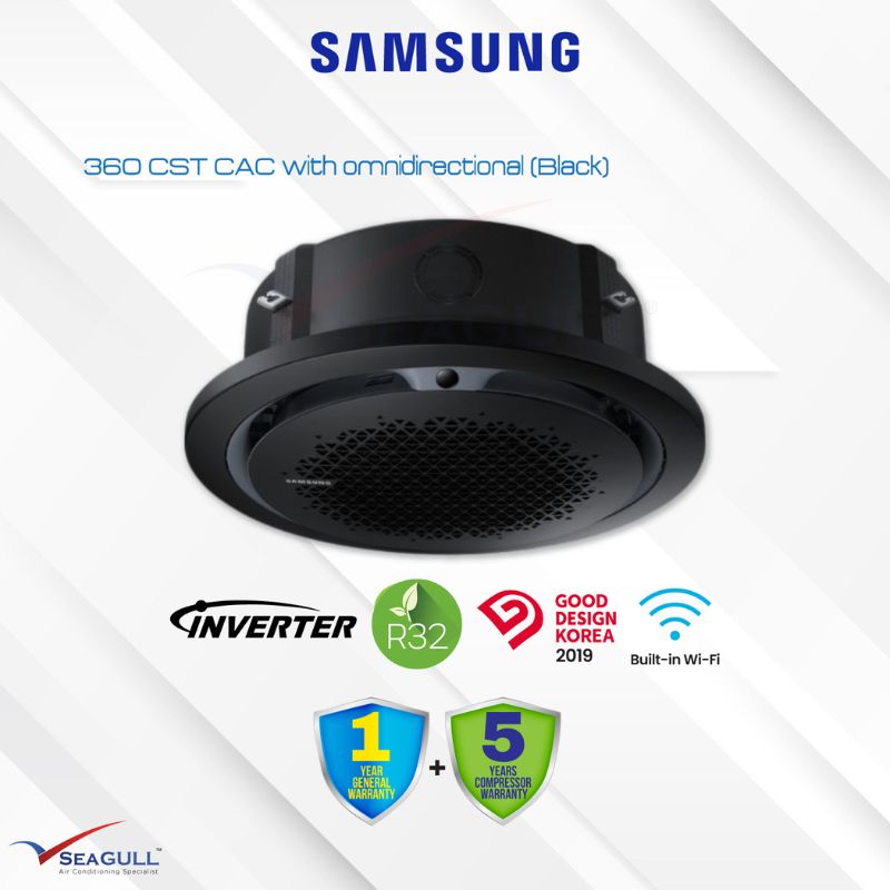 Samsung 360 Round Black Ceiling Cassette AC052FE6DKF/EA Inverter R32 2.0HP