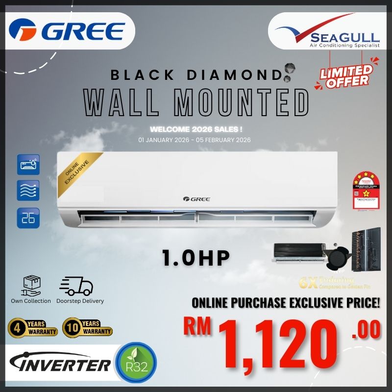 [W2026 SALES][NEW] Gree Wall Mounted Inverter R32 1.0HP