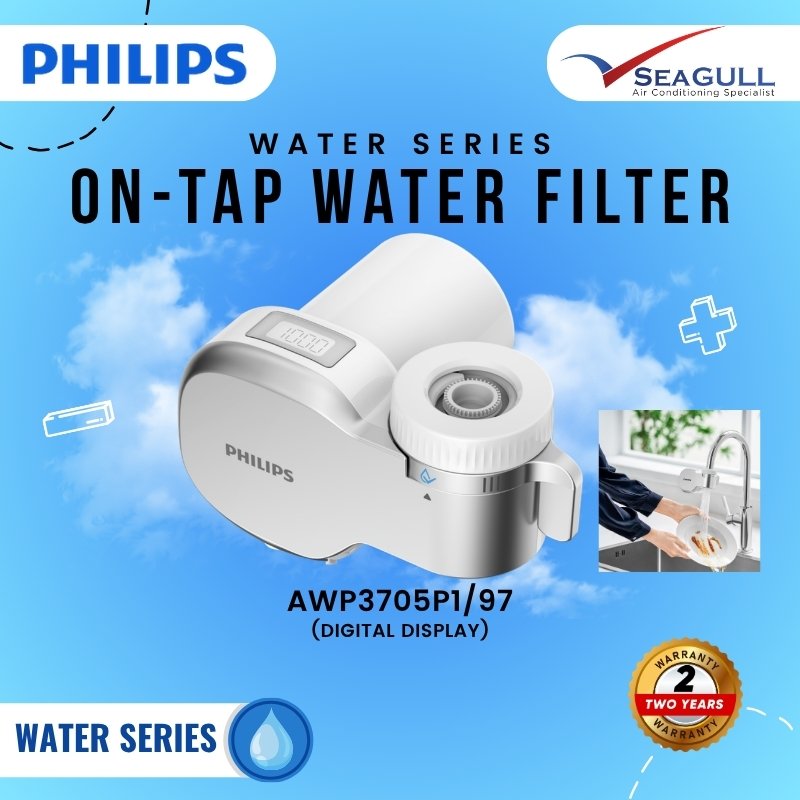Philips Water Series Digital Display On-Tap Water Filter AWP3705P1/97