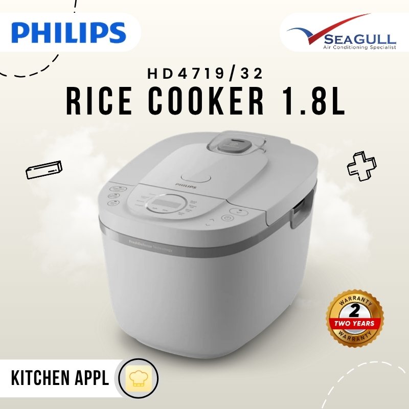 Philips 3000 Series Digital Rice Cooker 1.8L HD4719/32