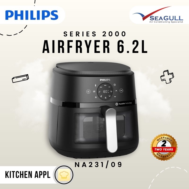Philips Air Fryer 6.2 L | 13-in-1 Digital Airfryer NA231/09
