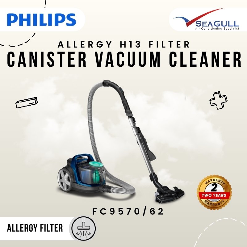Philips Canister Vacuum Cleaner (2000W) with Allergy H13 Filter FC9570/62
