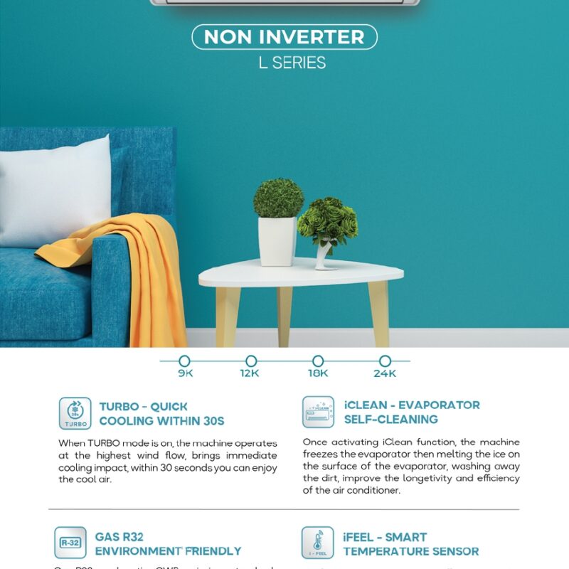 Casper L Series Wall Mounted Non-Inverter R32 2.0HP - Image 3