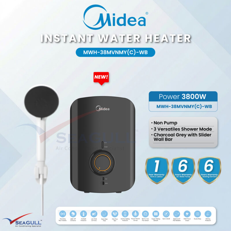 Midea Instant Water Heater With Non Pump MWH-38MVNMY(C)-WB