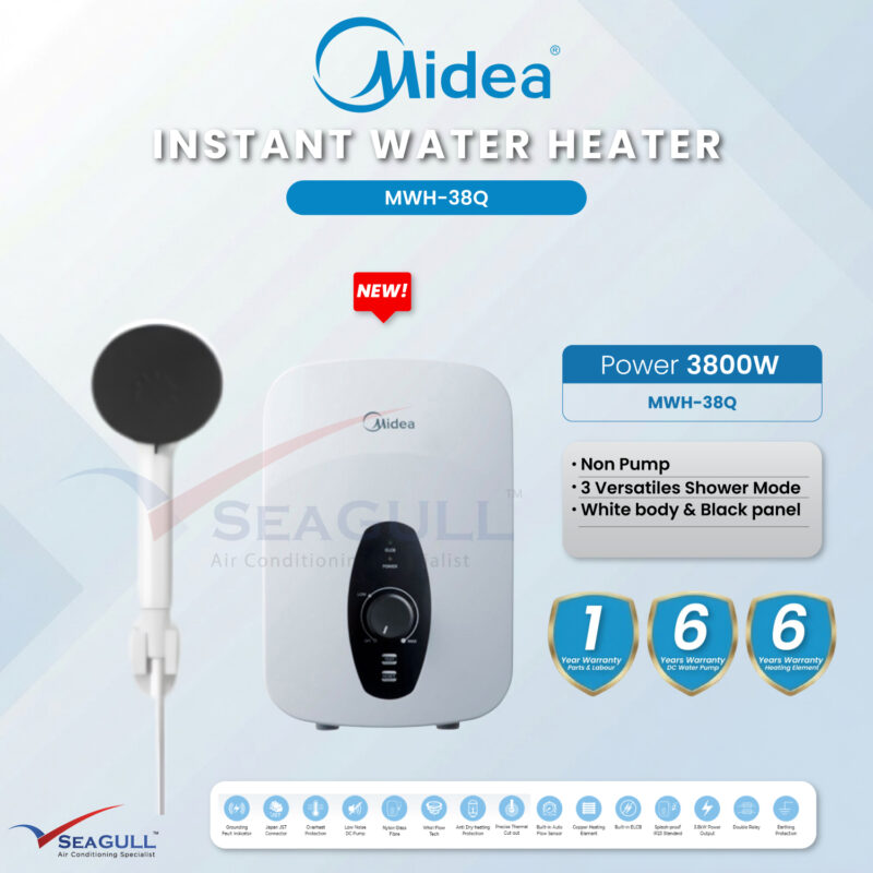 Midea Instant Water Heater With Non Pump MWH-38Q