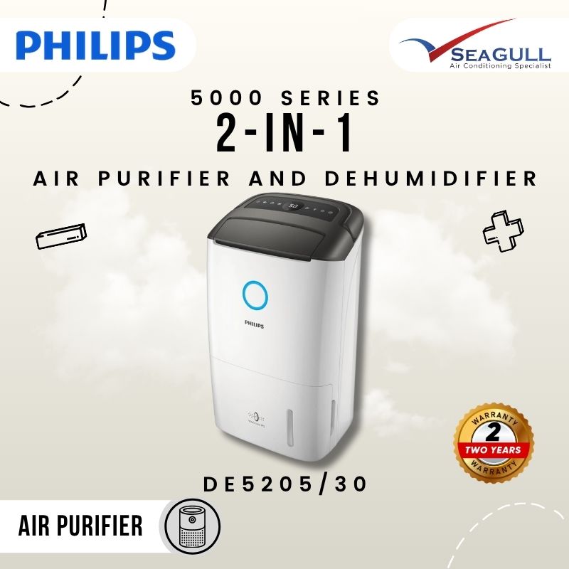 Philips 5000 Series 2-IN-1 Air Purifier and Dehumidifier DE5205/30